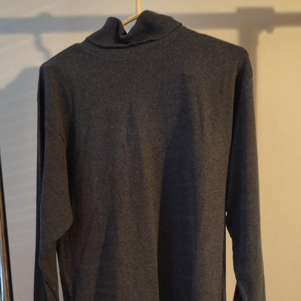 Men's Gray Turtleneck Sweater